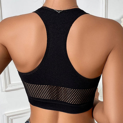 EdgeForm Mesh Tank in Black Widow– athletic performance top