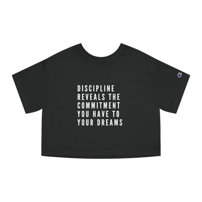 Commit to Your Dreams Champion Crop Tee  Lolu Active