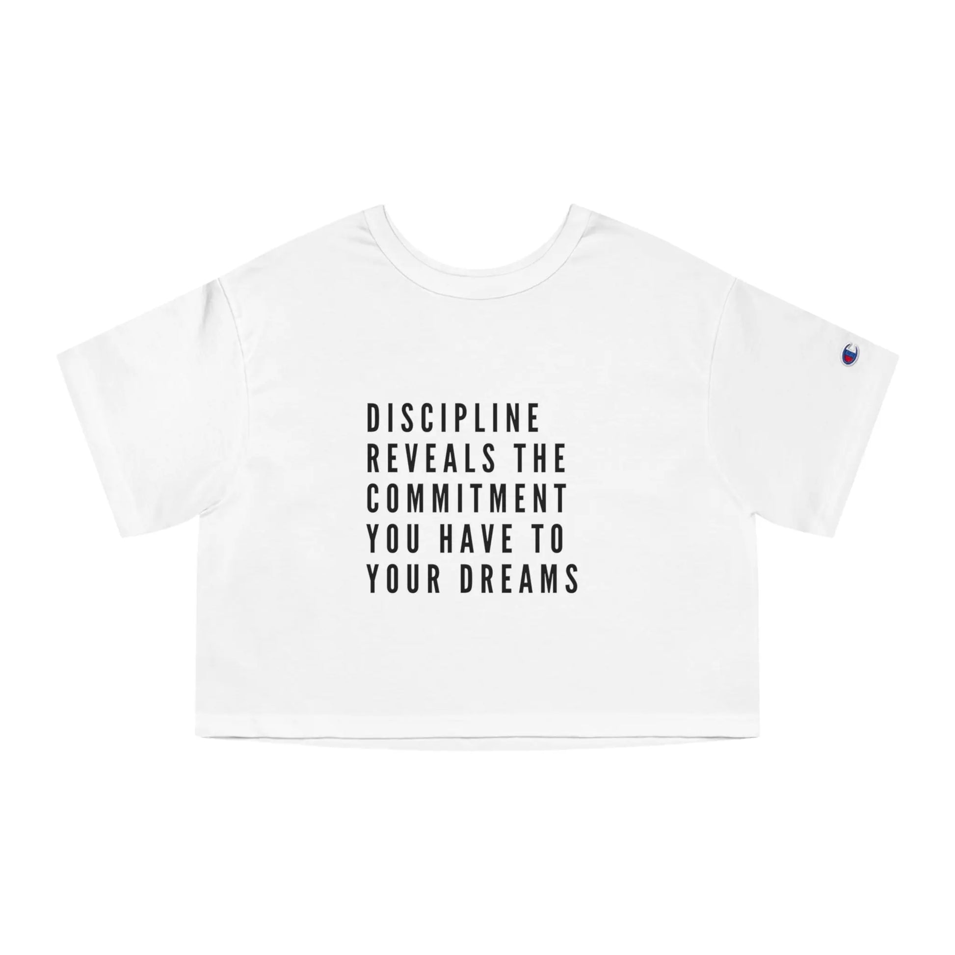 Commit to Your Dreams Champion Crop Tee  Lolu Active
