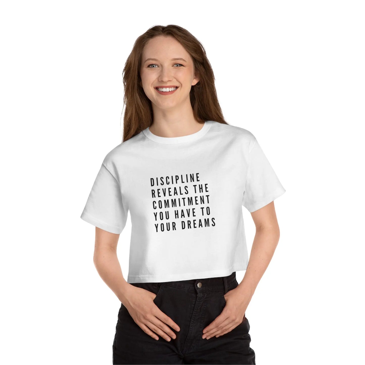 Commit to Your Dreams Cropped Tee  Lolu Active