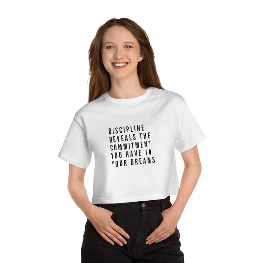 Commit to Your Dreams Cropped Tee  Lolu Active