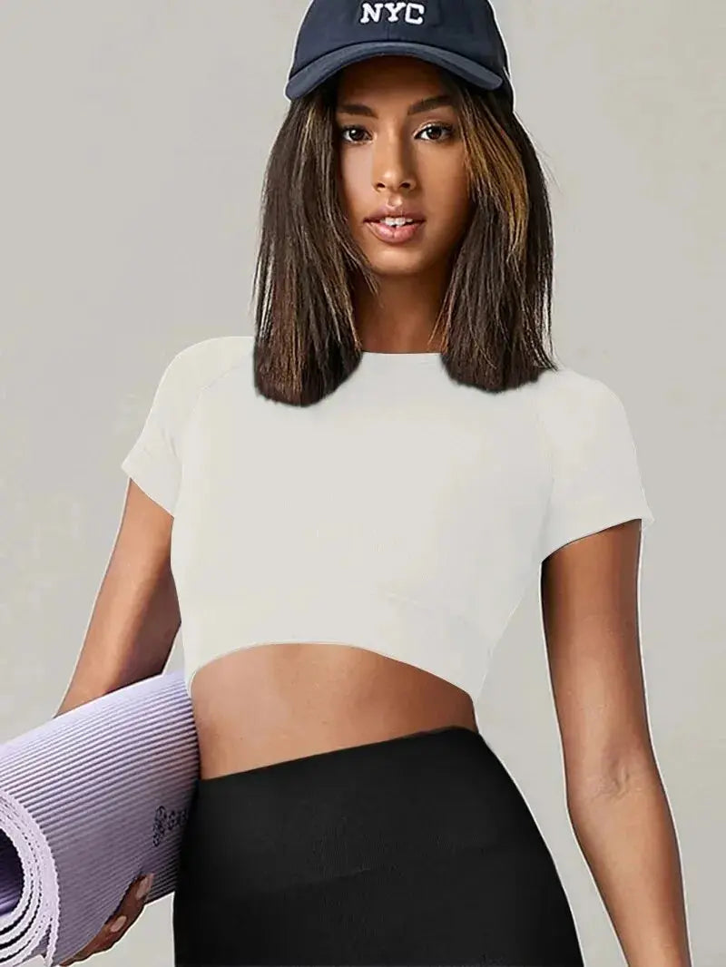 Seamless Short Sleeve Fitted Crop