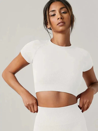 Seamless Short Sleeve Fitted Crop