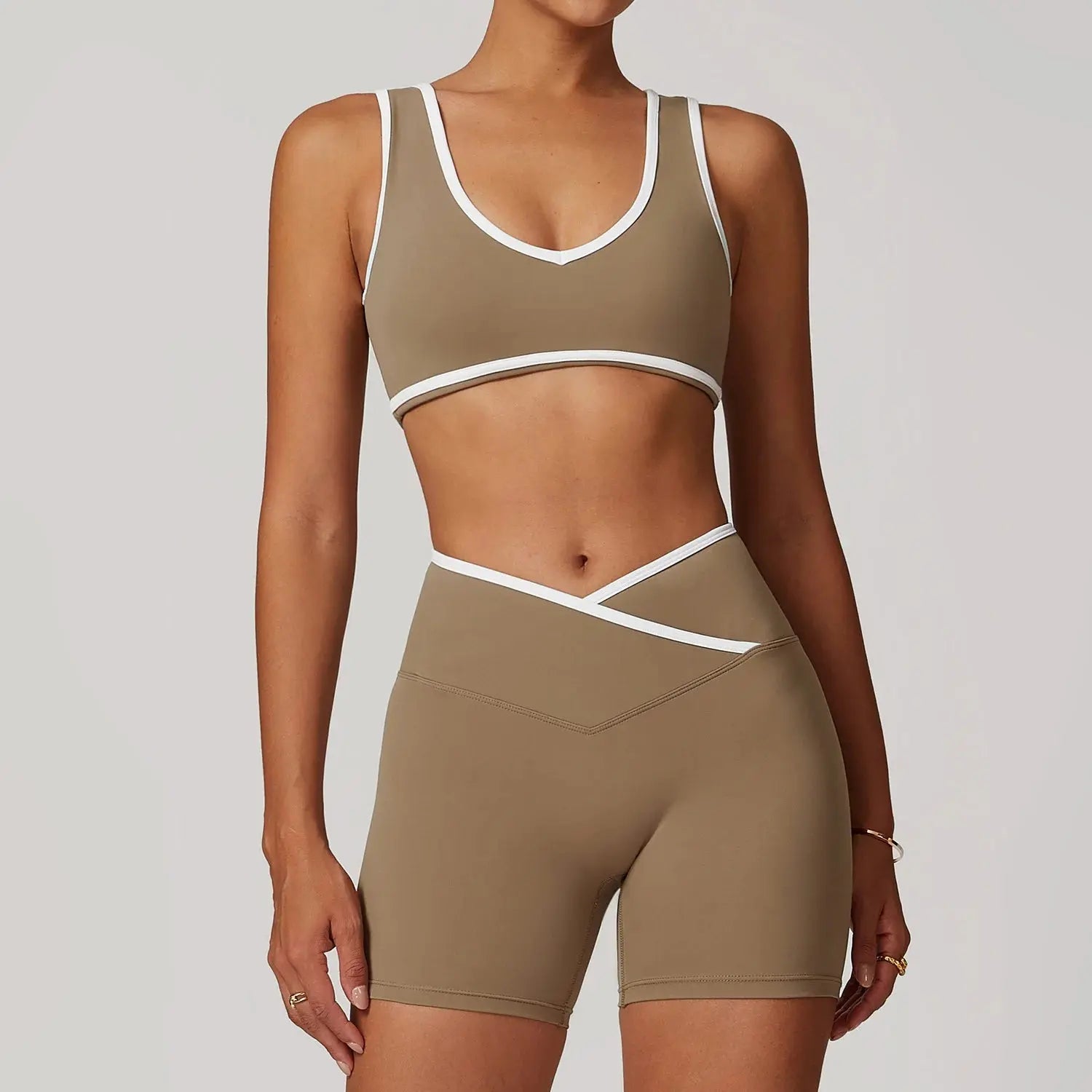 Yoga Set 2 Pieces Workout Outfits Fitness Sportswear Gym Tracksuit High Waist Leggings Sports Bra Athletic Wear Women Clothes 