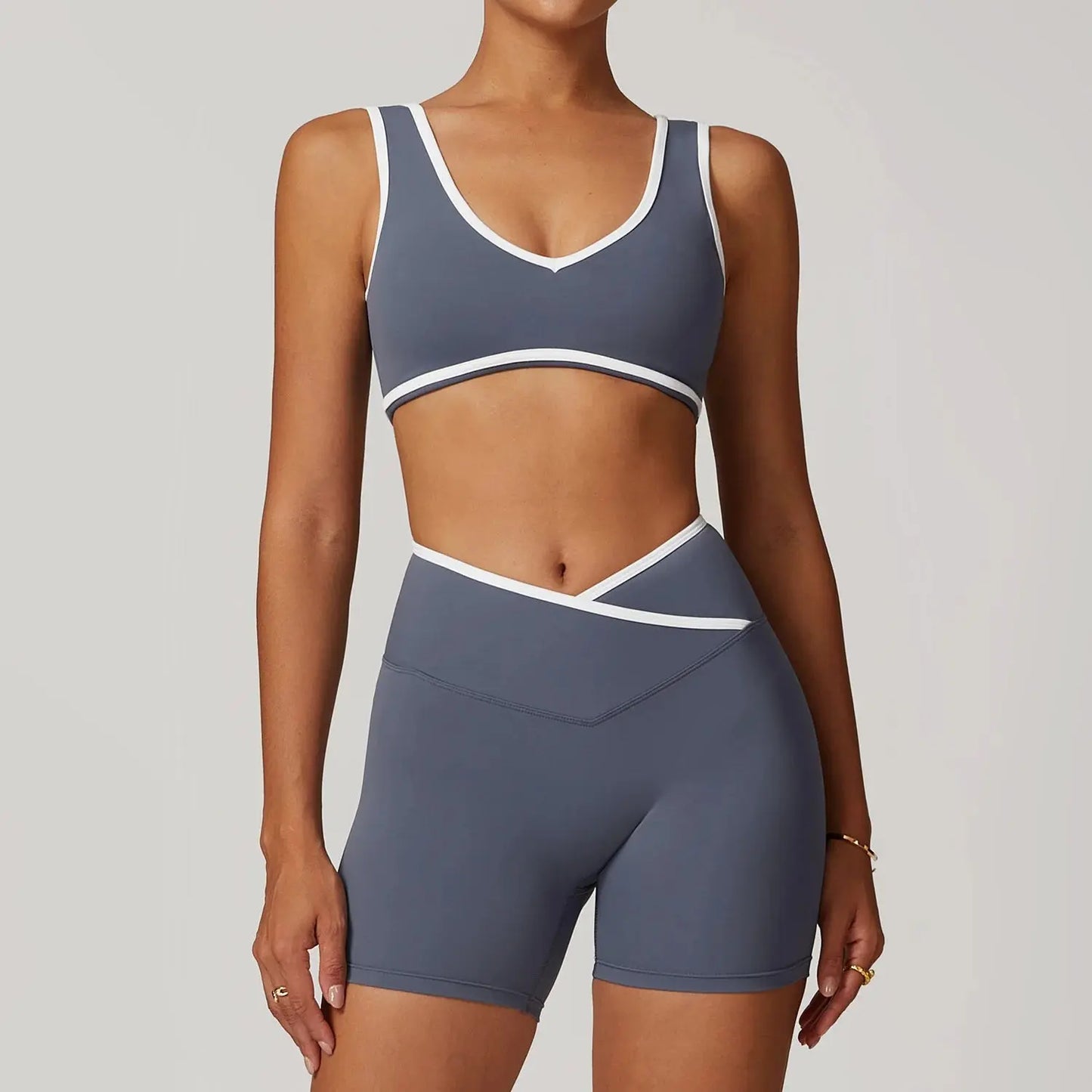 Yoga Set 2 Pieces Workout Outfits Fitness Sportswear Gym Tracksuit High Waist Leggings Sports Bra Athletic Wear Women Clothes 