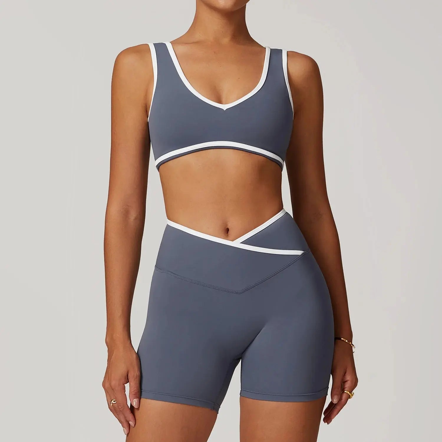 Yoga Set 2 Pieces Workout Outfits Fitness Sportswear Gym Tracksuit High Waist Leggings Sports Bra Athletic Wear Women Clothes 