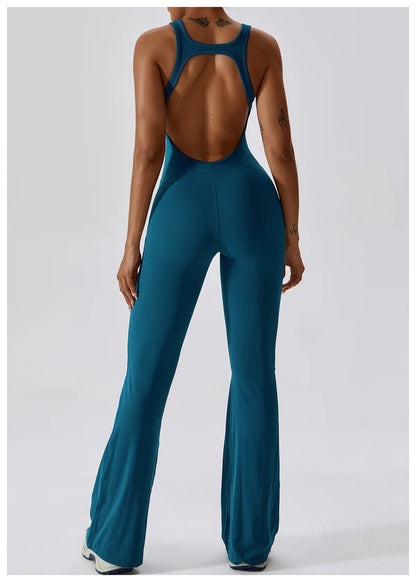 Lolu Backless Jumpsuit Flare - Lolu Active