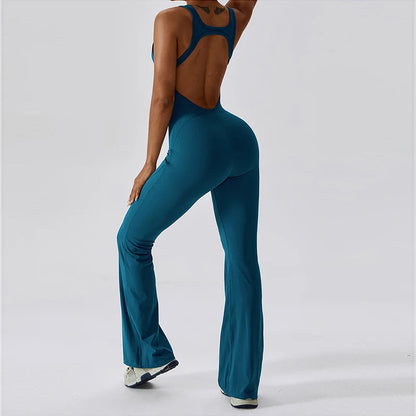 Lolu Backless Jumpsuit Flare - Lolu Active