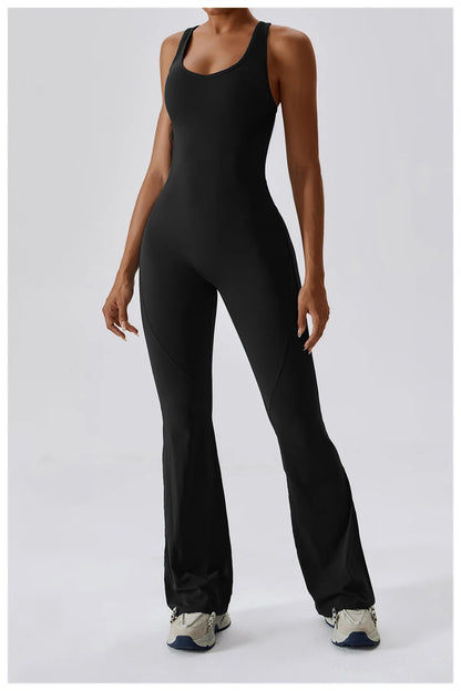Lolu Backless Jumpsuit Flare - Lolu Active