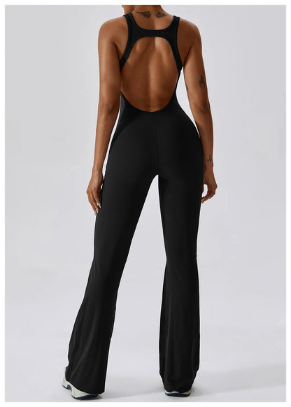 Lolu Backless Jumpsuit Flare - Lolu Active