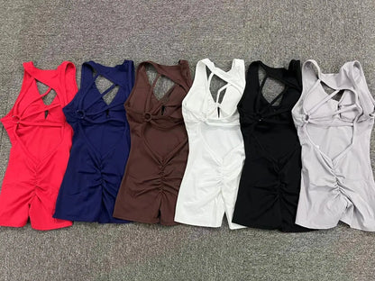 Padded Jumpsuit Sport Women Yoga Bodysuit Fitness Wear Gym Sportswear High Elastic Workout Running Clothes  Lolu Active