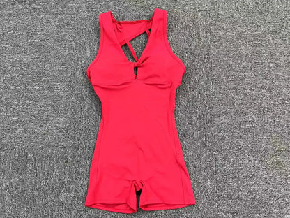 Padded Jumpsuit Sport Women Yoga Bodysuit Fitness Wear Gym Sportswear High Elastic Workout Running Clothes  Lolu Active