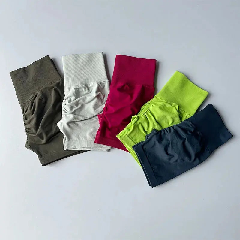 Peach Hip Lifting Sports Shorts Women High Waist and Waist Tightening Slimming Running Hip Speed Drying Three Point Tight Pants  Lolu Active