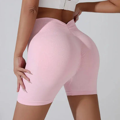 Peach Hip Lifting Sports Shorts Women High Waist and Waist Tightening Slimming Running Hip Speed Drying Three Point Tight Pants  Lolu Active