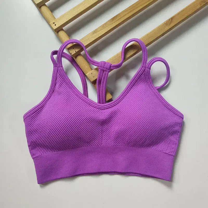 PowerSculpt Ribbed Sports Bra  Lolu Active