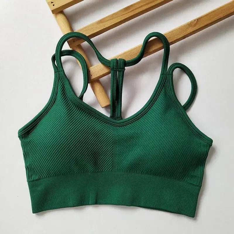 PowerSculpt Ribbed Sports Bra  Lolu Active