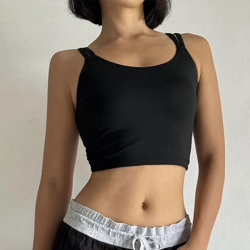 Women Sports bras Fitness Top Sexy lingerie Push Up Fixed Pad Yoga Bra Back knotted Underwear Sport Tops Running Vest Gym Tops  Lolu Active