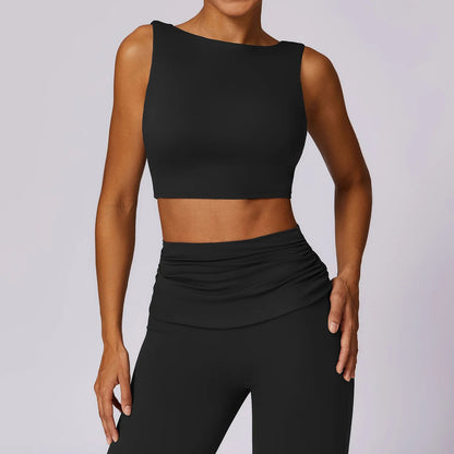 NCLAGEN Running Sports Bra Women High Support Impact Open Back Yoga Breathable Slim Fit Fitness Tank Top With Removable Pads  Lolu Active