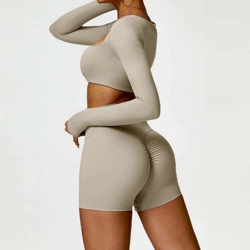 Long Sleeve Top & Active Bottoms Set