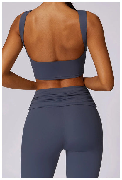 NCLAGEN Running Sports Bra Women High Support Impact Open Back Yoga Breathable Slim Fit Fitness Tank Top With Removable Pads  Lolu Active