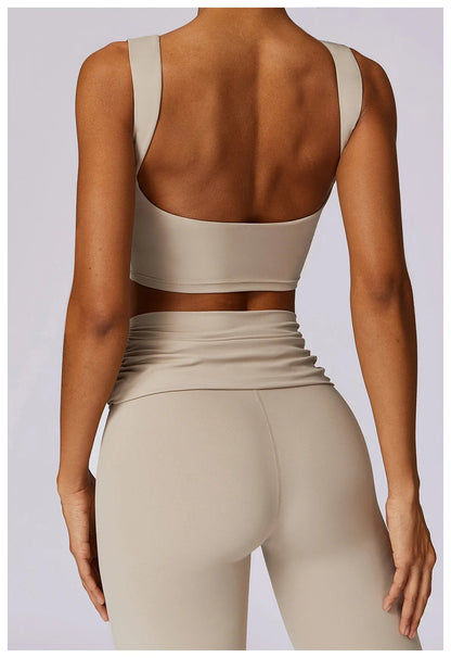 NCLAGEN Running Sports Bra Women High Support Impact Open Back Yoga Breathable Slim Fit Fitness Tank Top With Removable Pads  Lolu Active