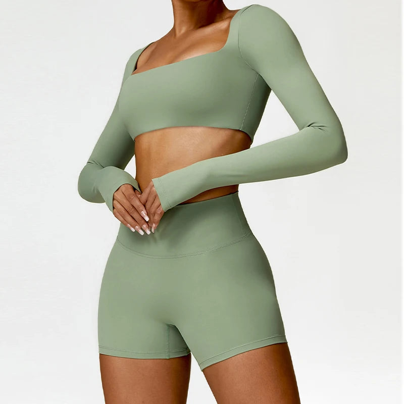 Long Sleeve Top & Active Bottoms Set