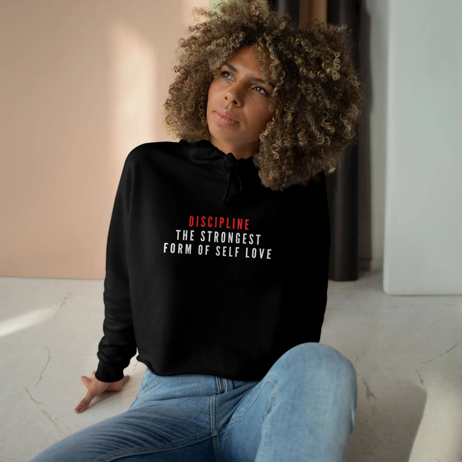 Self-Love Discipline Cropped Hoodie - Lolu Active