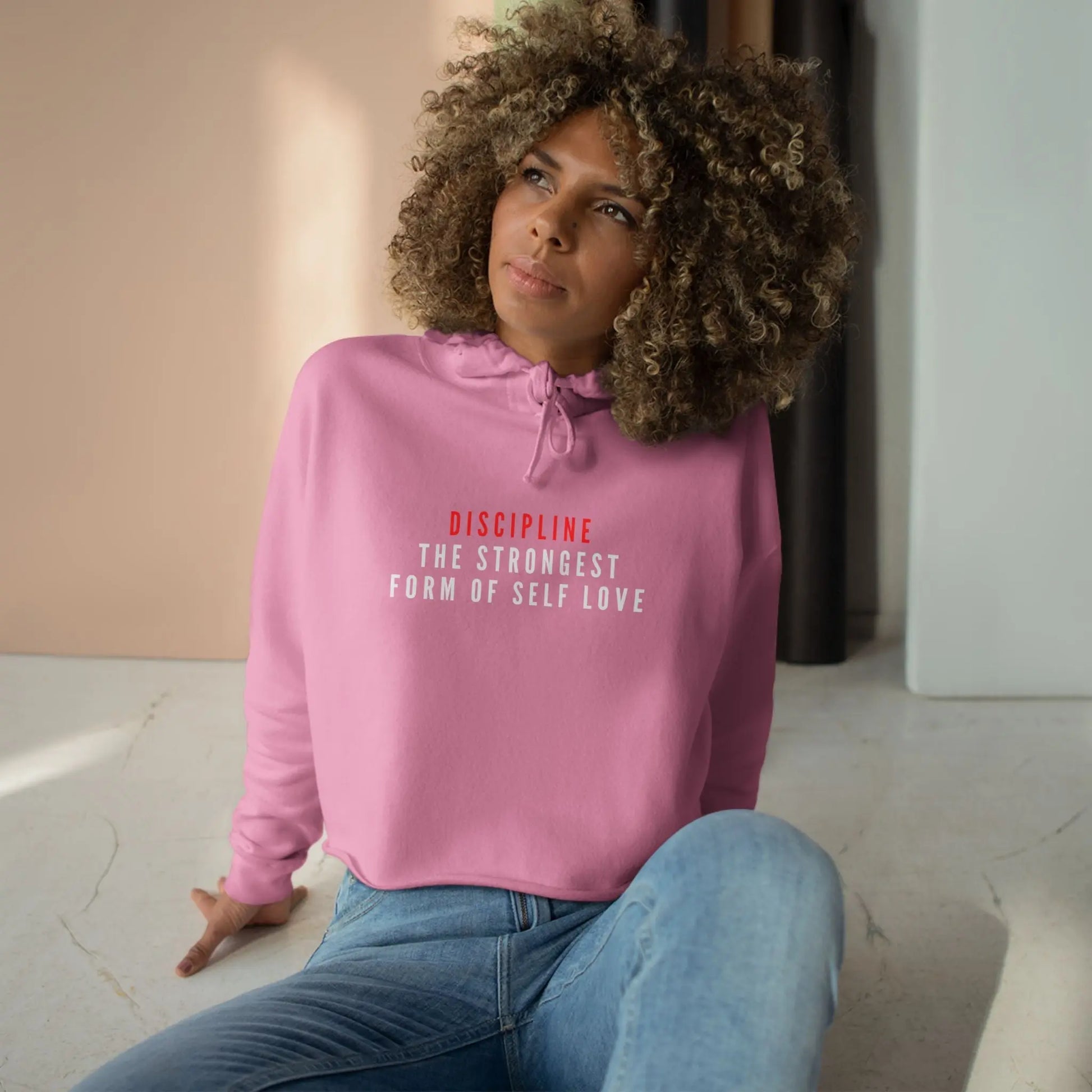 Self-Love Discipline Cropped Hoodie - Lolu Active