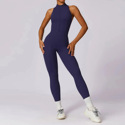 Veronica V-Back Halter Jumpsuit  Lolu Active