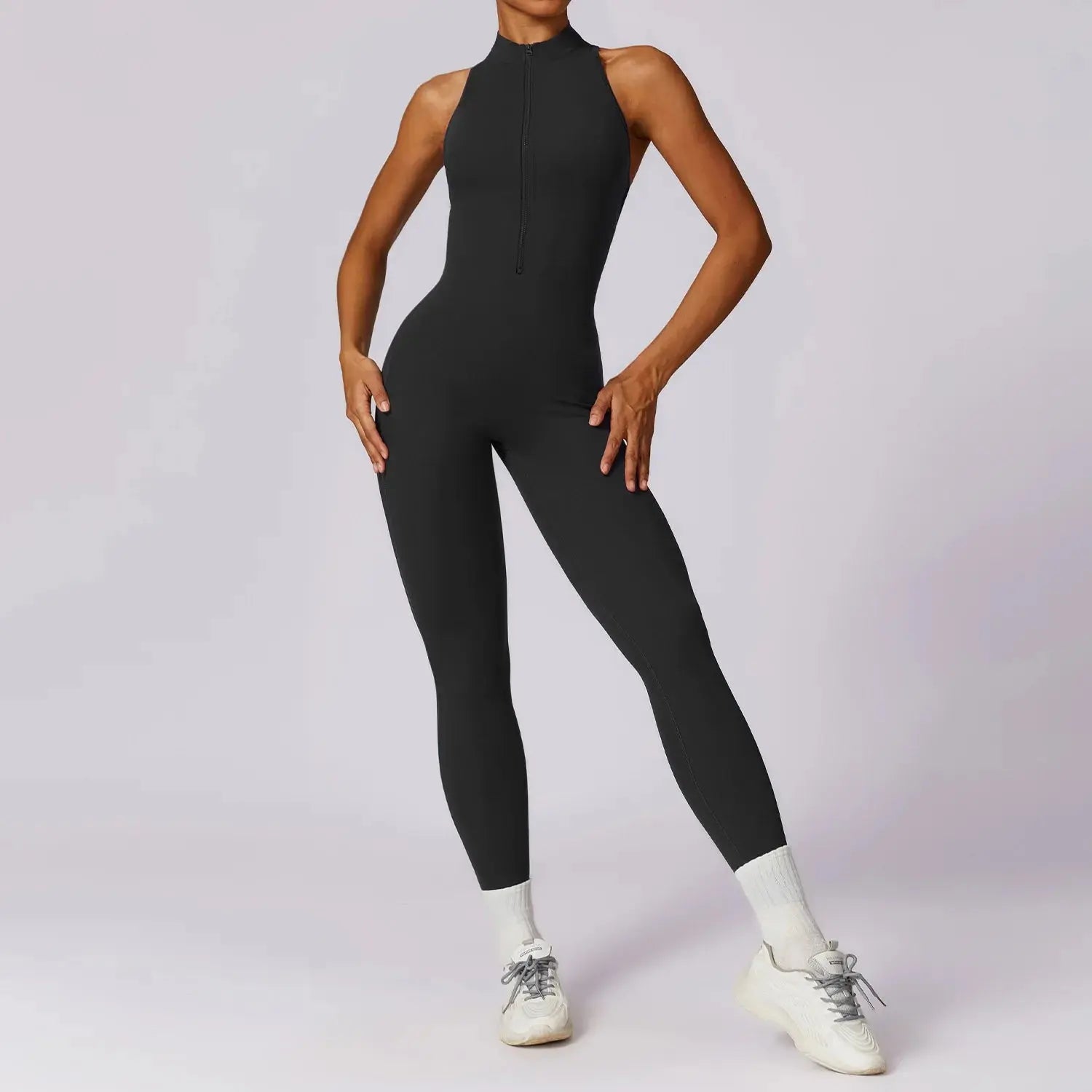 Veronica V-Back Halter Jumpsuit  Lolu Active