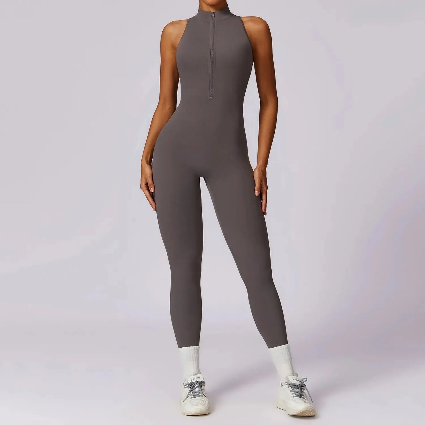 Veronica V-Back Halter Jumpsuit  Lolu Active