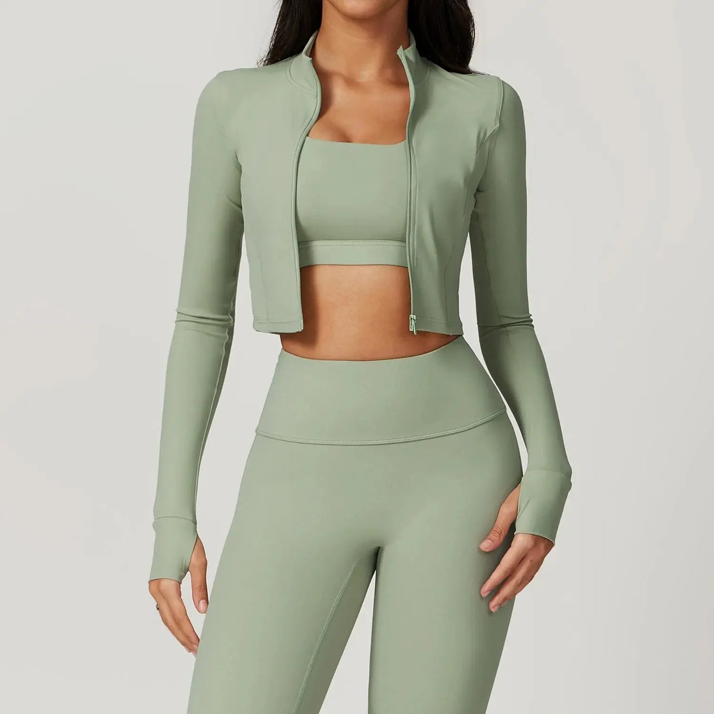 Women's Yoga Long Sleeve Sports Jacket Sexy Zip Fitness Yoga Shirt Gym Top Activewear Running Coats Workout Clothes For Cycling  Lolu Active