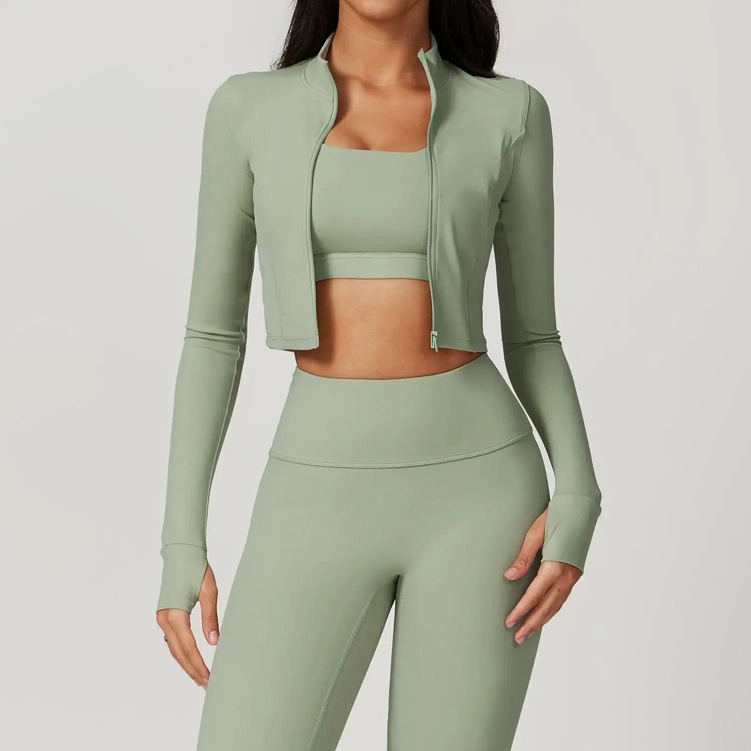 Women's Yoga Long Sleeve Sports Jacket Sexy Zip Fitness Yoga Shirt Gym Top Activewear Running Coats Workout Clothes For Cycling  Lolu Active