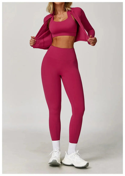 Women's Yoga Long Sleeve Sports Jacket Sexy Zip Fitness Yoga Shirt Gym Top Activewear Running Coats Workout Clothes For Cycling  Lolu Active
