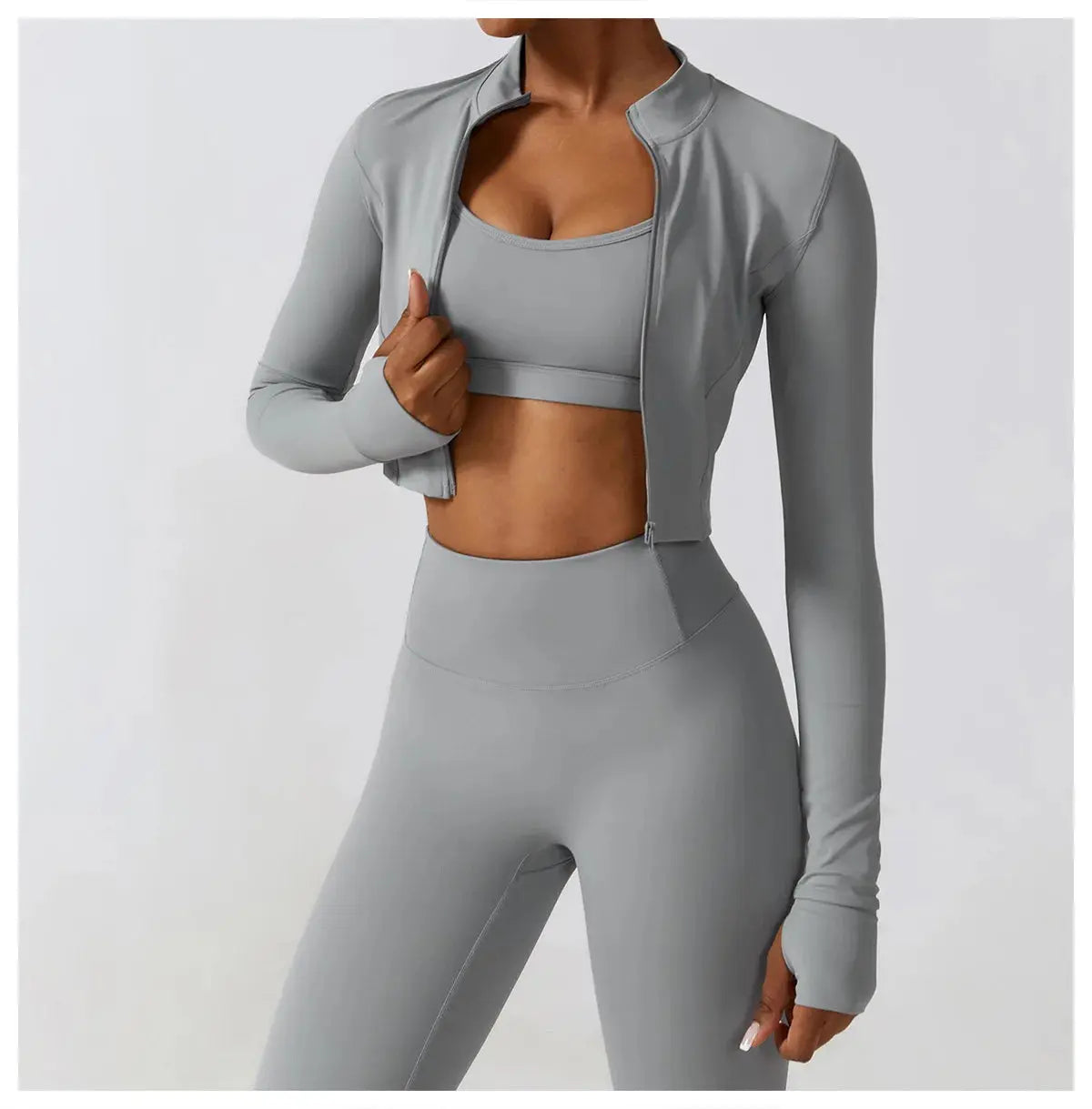 Women's Yoga Long Sleeve Sports Jacket Sexy Zip Fitness Yoga Shirt Gym Top Activewear Running Coats Workout Clothes For Cycling  Lolu Active