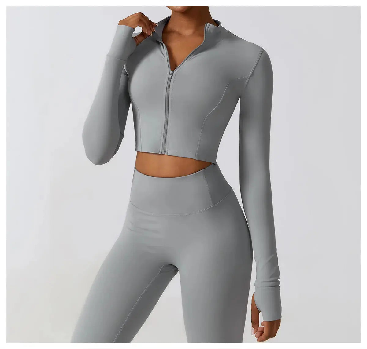 Women's Yoga Long Sleeve Sports Jacket Sexy Zip Fitness Yoga Shirt Gym Top Activewear Running Coats Workout Clothes For Cycling  Lolu Active
