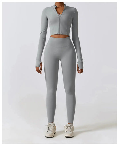 Women's Yoga Long Sleeve Sports Jacket Sexy Zip Fitness Yoga Shirt Gym Top Activewear Running Coats Workout Clothes For Cycling  Lolu Active