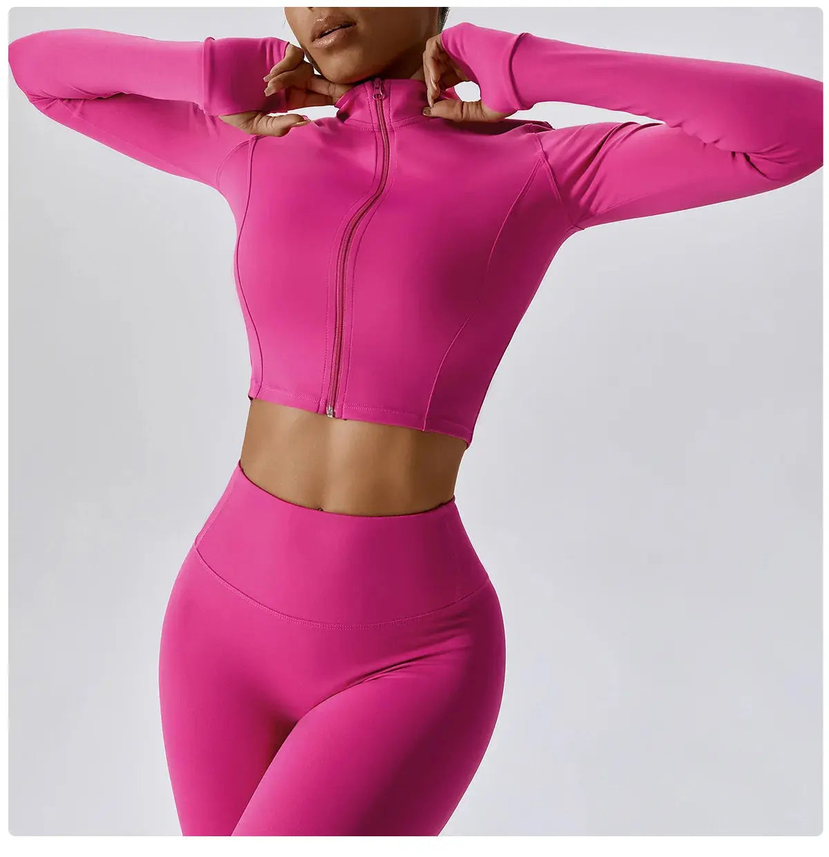 Women's Yoga Long Sleeve Sports Jacket Sexy Zip Fitness Yoga Shirt Gym Top Activewear Running Coats Workout Clothes For Cycling  Lolu Active