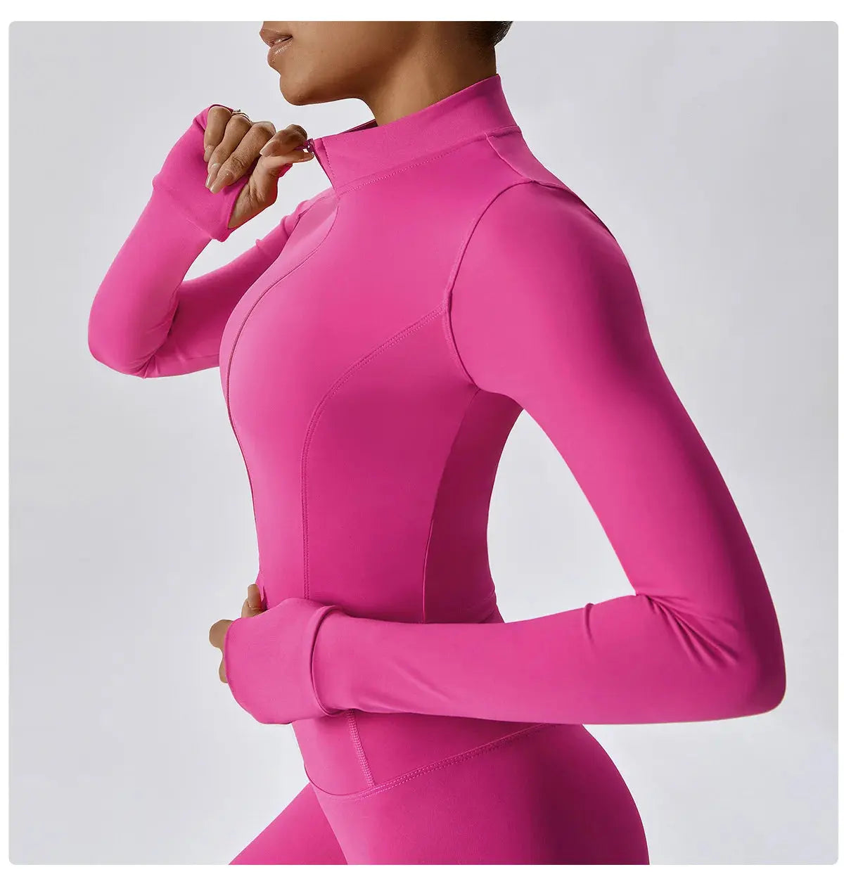 Women's Yoga Long Sleeve Sports Jacket Sexy Zip Fitness Yoga Shirt Gym Top Activewear Running Coats Workout Clothes For Cycling  Lolu Active
