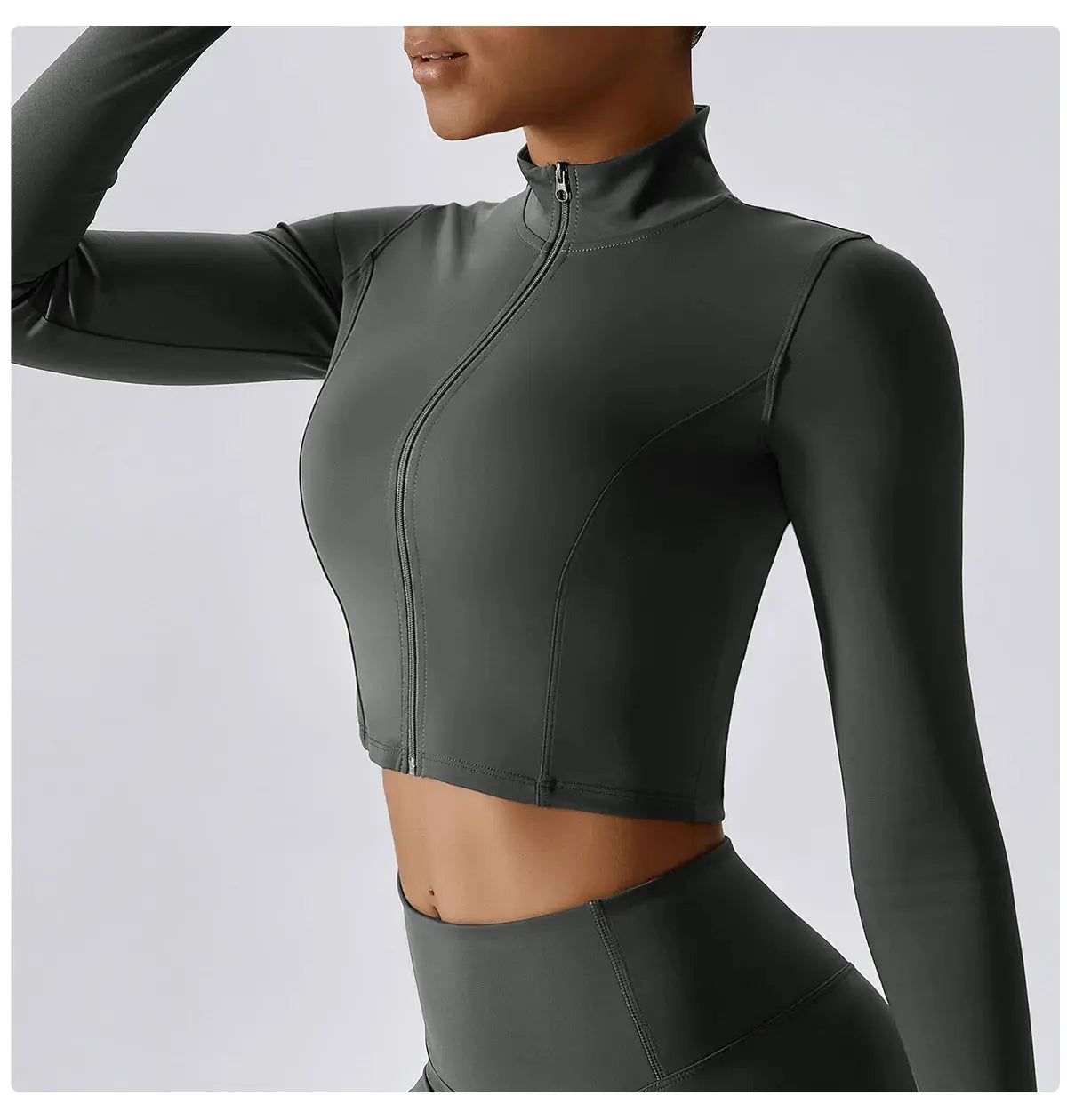 Women's Yoga Long Sleeve Sports Jacket Sexy Zip Fitness Yoga Shirt Gym Top Activewear Running Coats Workout Clothes For Cycling  Lolu Active