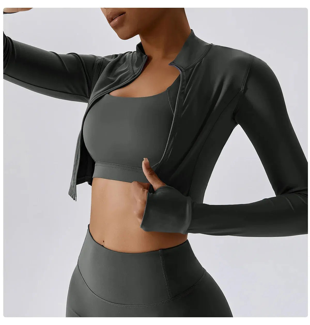 Women's Yoga Long Sleeve Sports Jacket Sexy Zip Fitness Yoga Shirt Gym Top Activewear Running Coats Workout Clothes For Cycling  Lolu Active