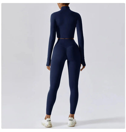 Women's Yoga Long Sleeve Sports Jacket Sexy Zip Fitness Yoga Shirt Gym Top Activewear Running Coats Workout Clothes For Cycling  Lolu Active