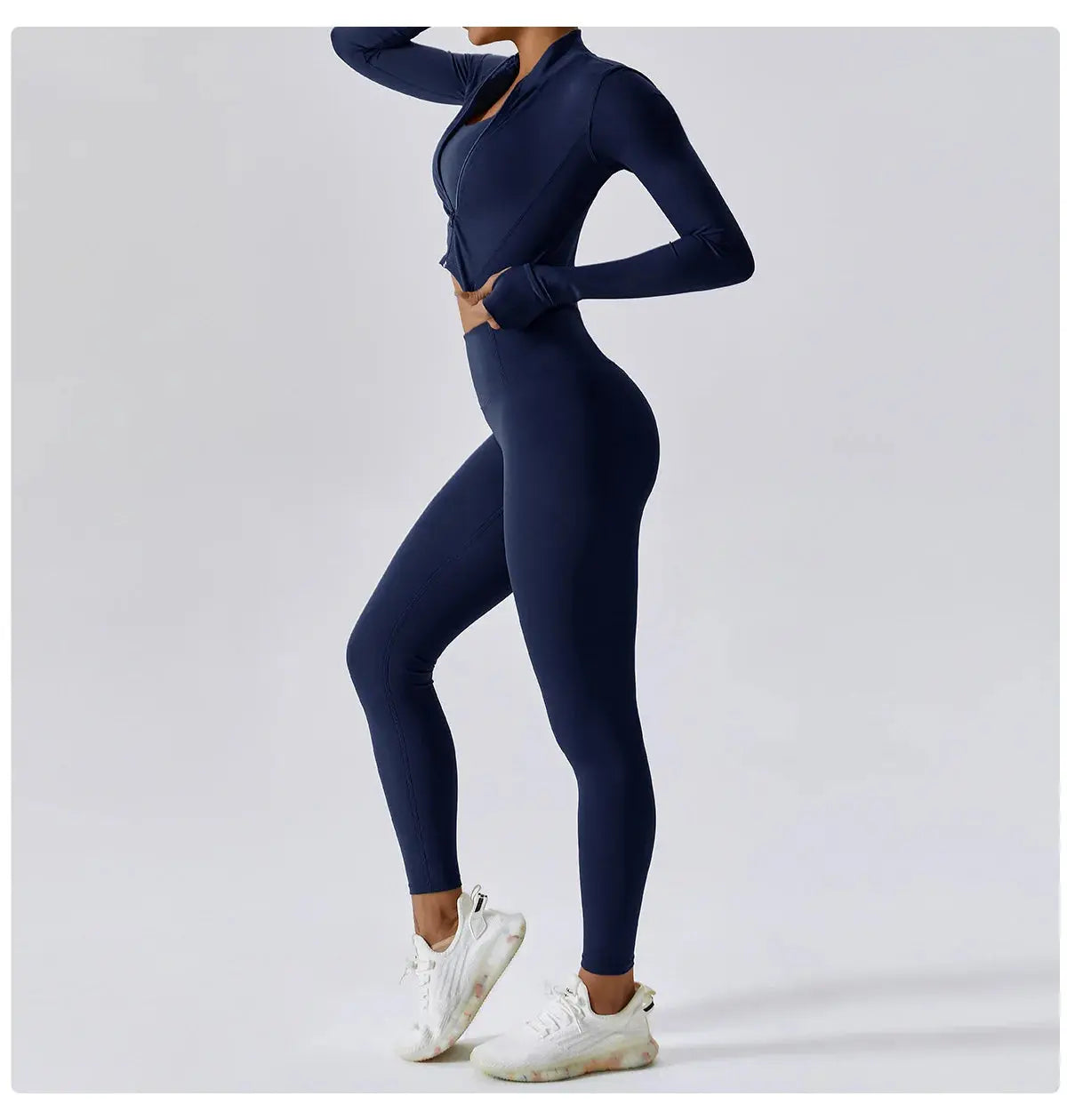 Women's Yoga Long Sleeve Sports Jacket Sexy Zip Fitness Yoga Shirt Gym Top Activewear Running Coats Workout Clothes For Cycling  Lolu Active