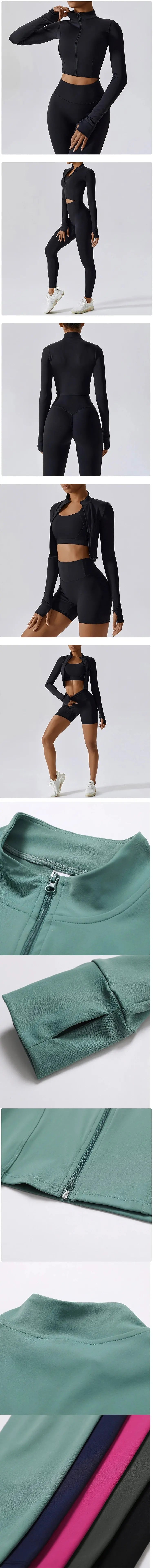 Women's Yoga Long Sleeve Sports Jacket Sexy Zip Fitness Yoga Shirt Gym Top Activewear Running Coats Workout Clothes For Cycling  Lolu Active
