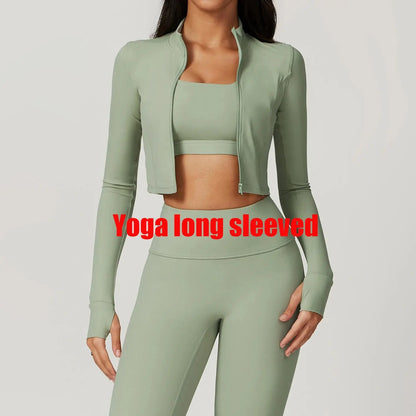 Women's Yoga Long Sleeve Sports Jacket Sexy Zip Fitness Yoga Shirt Gym Top Activewear Running Coats Workout Clothes For Cycling  Lolu Active