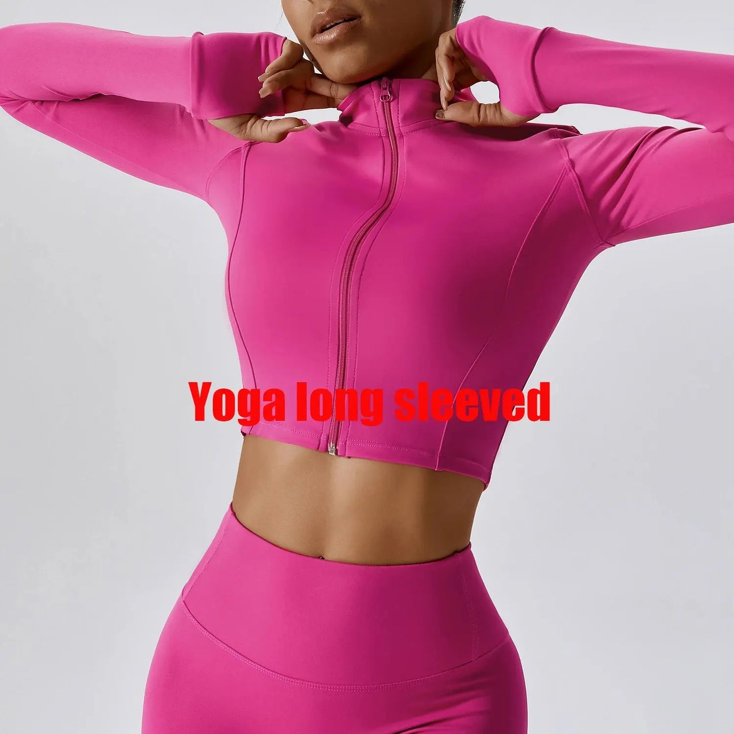 Women's Yoga Long Sleeve Sports Jacket Sexy Zip Fitness Yoga Shirt Gym Top Activewear Running Coats Workout Clothes For Cycling  Lolu Active