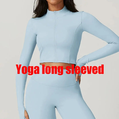 Women's Yoga Long Sleeve Sports Jacket Sexy Zip Fitness Yoga Shirt Gym Top Activewear Running Coats Workout Clothes For Cycling  Lolu Active