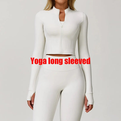 Women's Yoga Long Sleeve Sports Jacket Sexy Zip Fitness Yoga Shirt Gym Top Activewear Running Coats Workout Clothes For Cycling  Lolu Active