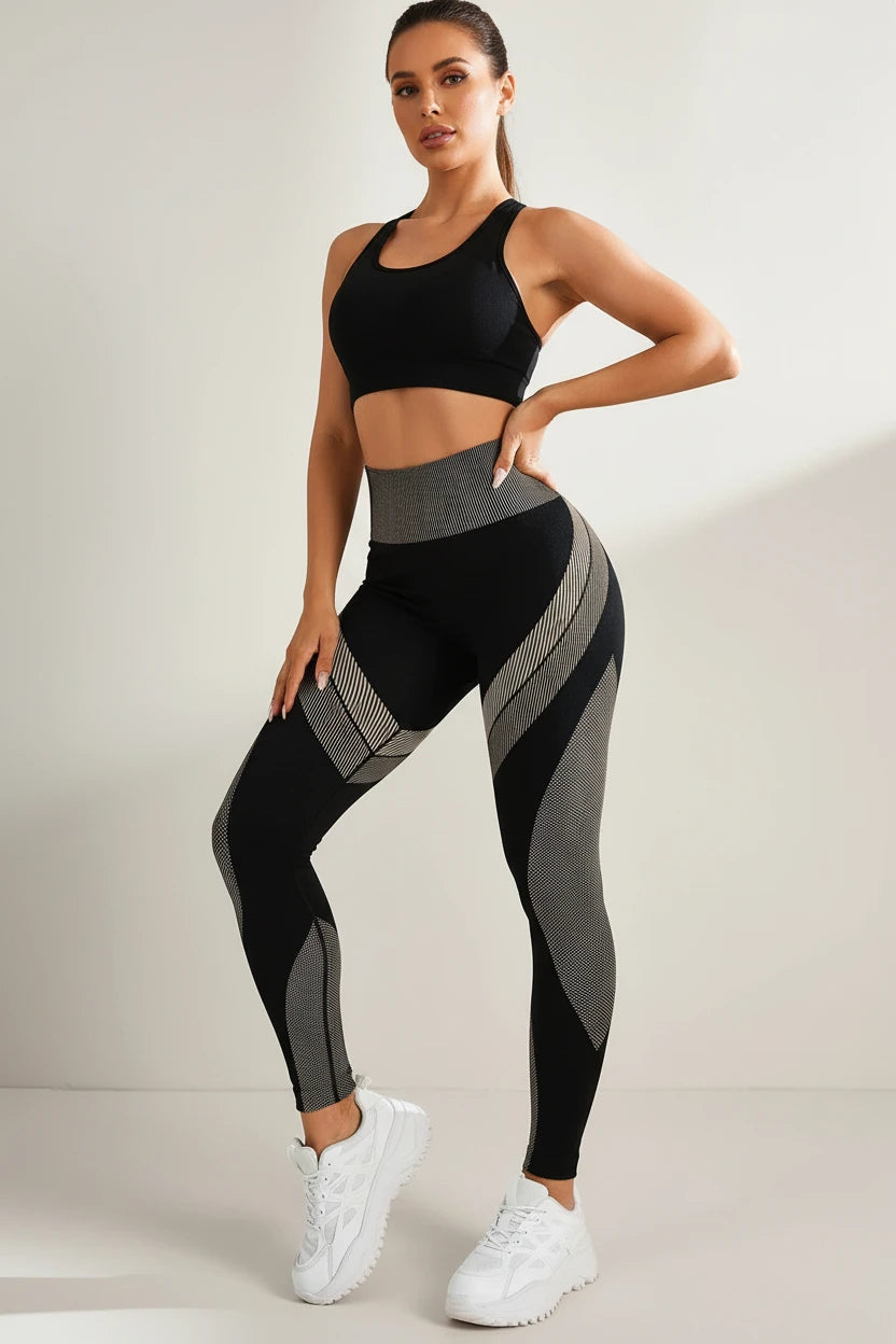 model posing in sculpting leggings